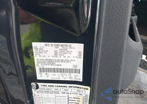 2014 Ford F-150 Limited из США, поврежденный, VIN 1FTFW1ET9EFA19605